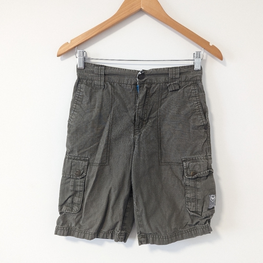 Shaun White Boy's Cargo Shorts Sz Youth Large 12 Years Green Lightweight Cotton